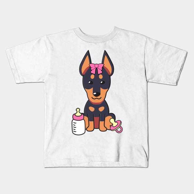 Cute Alsatian is a baby - girl Kids T-Shirt by Pet Station